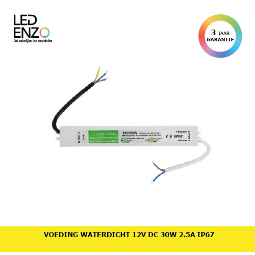 Voeding Waterdicht 12V DC 30W 2.5A IP67 