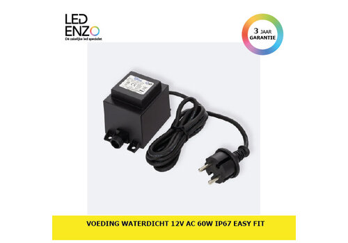 Voeding Waterdicht 12V AC 60W IP67 EasyFit 