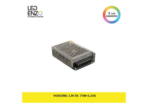 Voeding 12V DC 75W 6.25A 