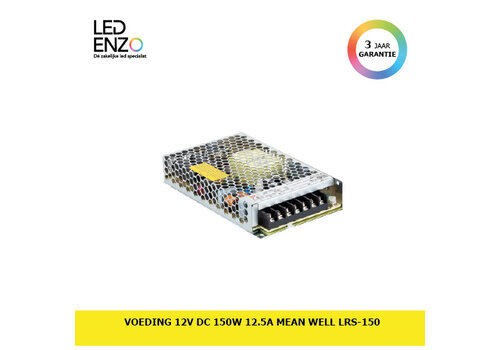 Voeding 12V DC 150W 12.5A MEAN WELL LRS-150 