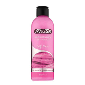 Mattie Mattie semi permanent haarverf soft pink 210 ml