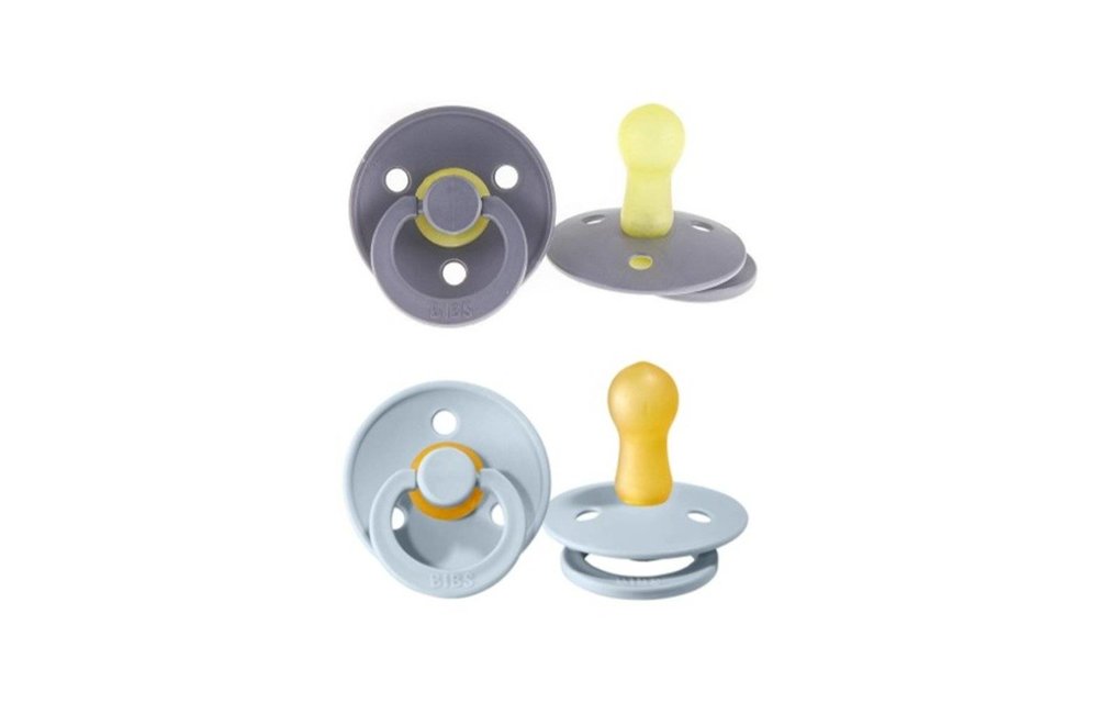 BIBS Fopspeen +18 maand (2-pak) - Iron + Baby Blue