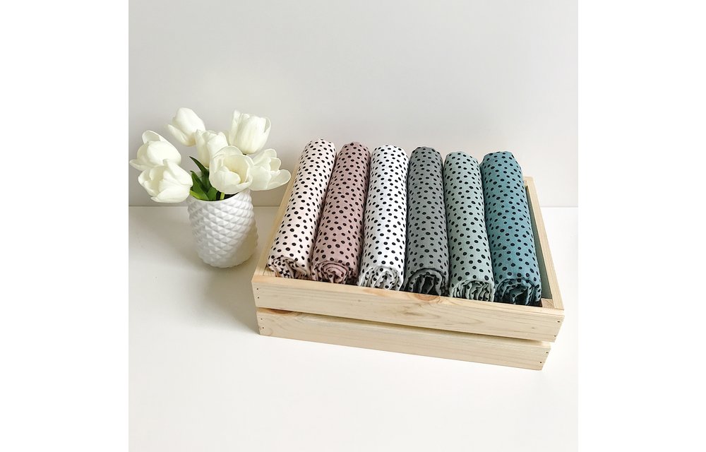 Done by Deer swaddle (2-pak) - Happy Dots Powder 120x120