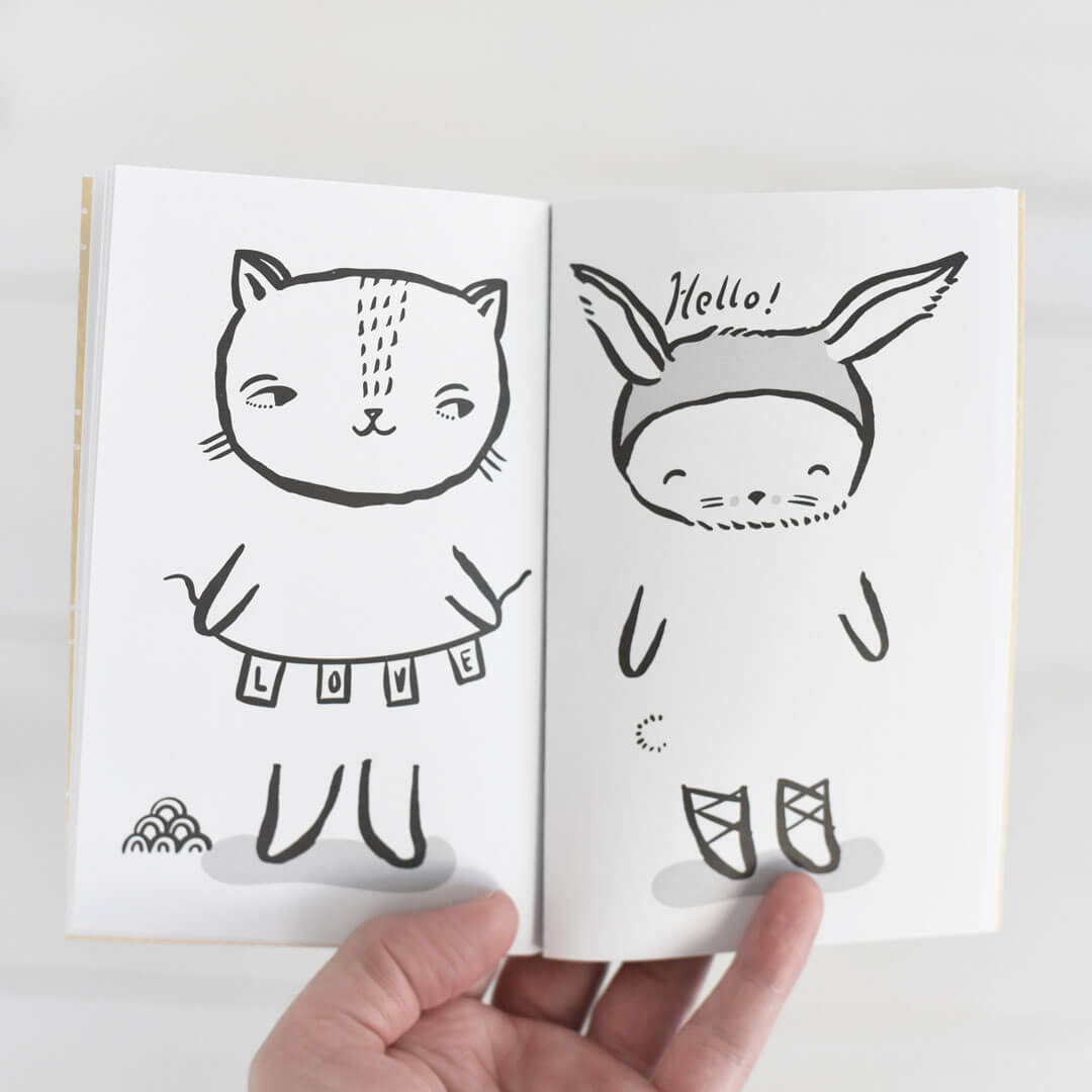 Tekenboekje '32 ways to dress baby animals' - Wee Gallery