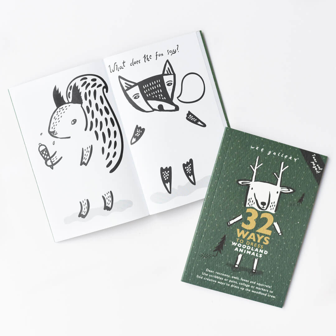 Tekenboekje '32 ways to dress Woodland Animals' - Wee Gallery