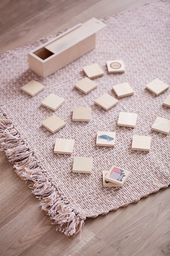 Houten Memory Spel Auto - Kid's Concept