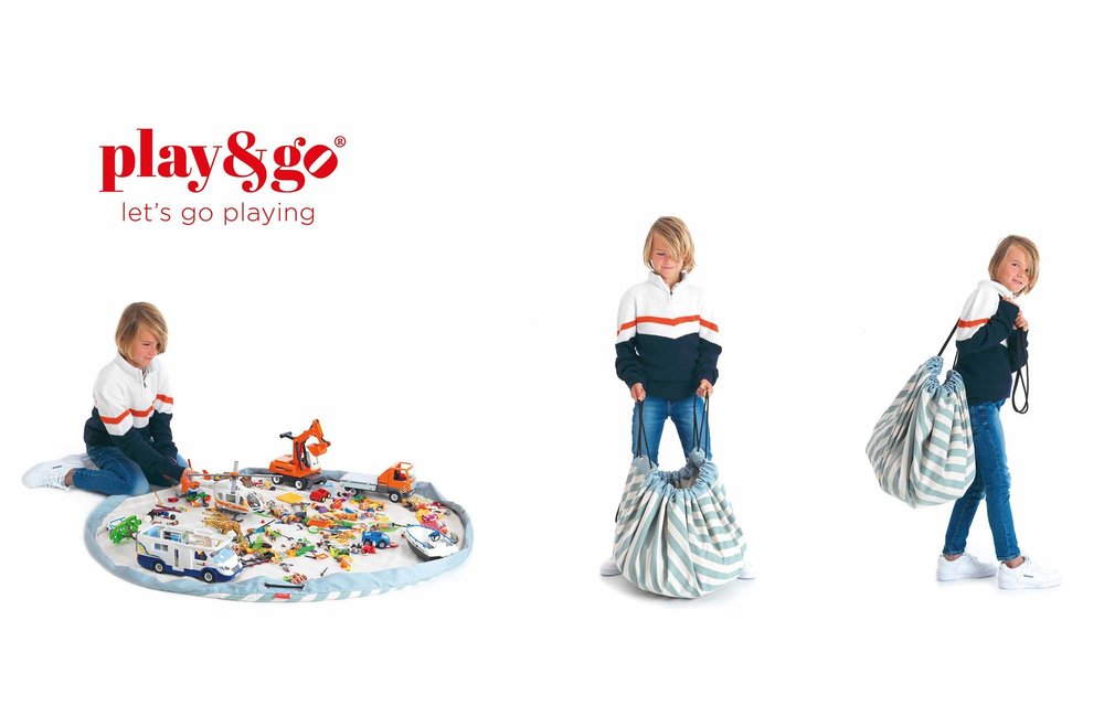 Play & Go Opbergzak - Strepen Groen