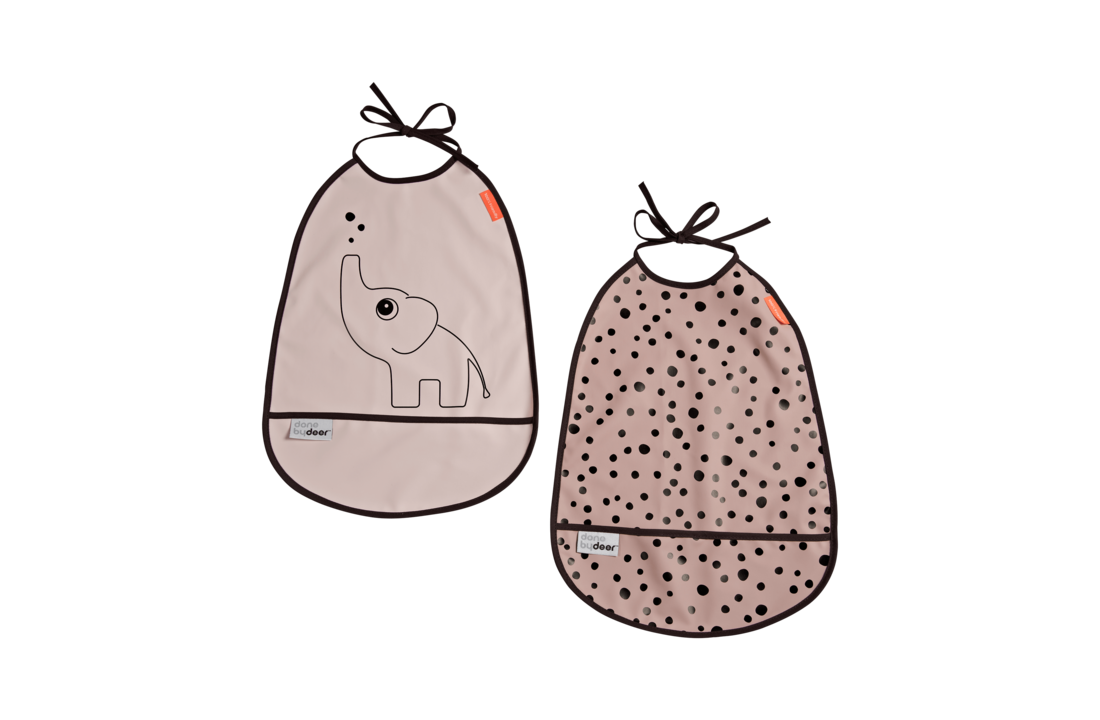 Set Waterproof Slabbetje Roze - Done by Deer