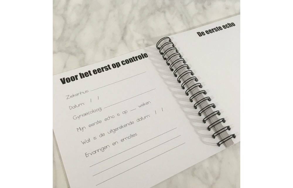 Invulboek Baby Op Komst ZWART - Studijoke