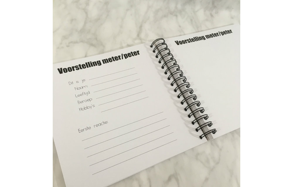 Invulboek Baby Op Komst ZWART - Studijoke