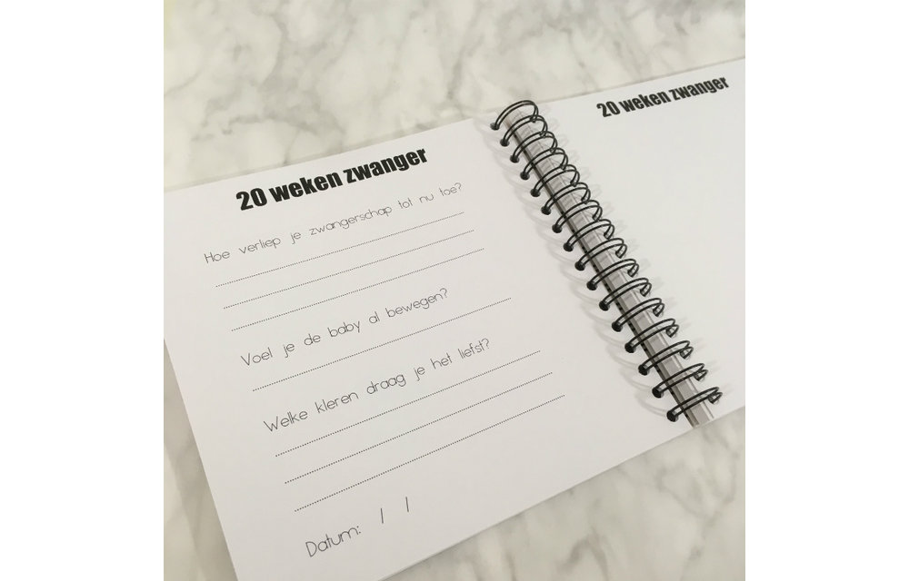 Invulboek Baby Op Komst ZWART - Studijoke