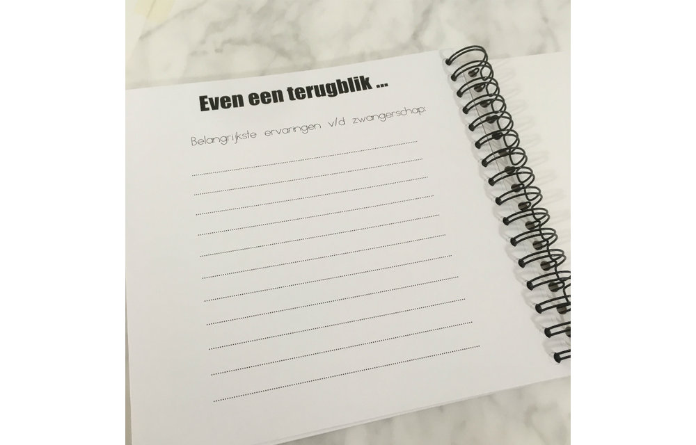 Invulboek Baby Op Komst ZWART - Studijoke