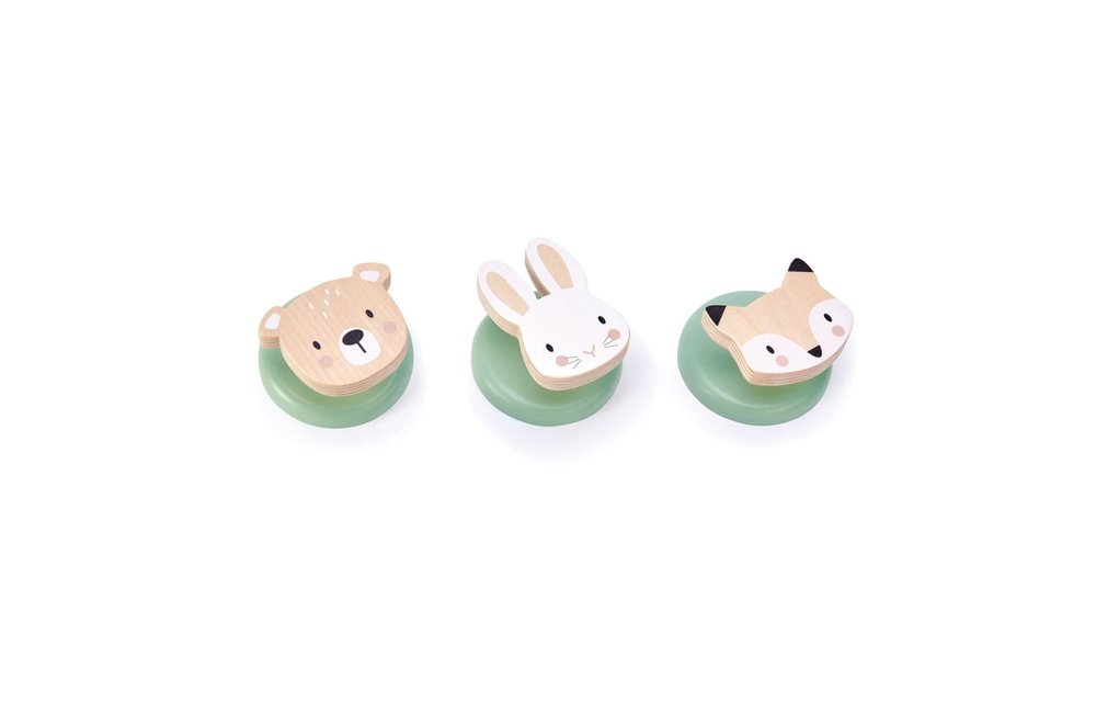Set 3 Houten Muurhaakjes Woud - Tender Leaf Toys