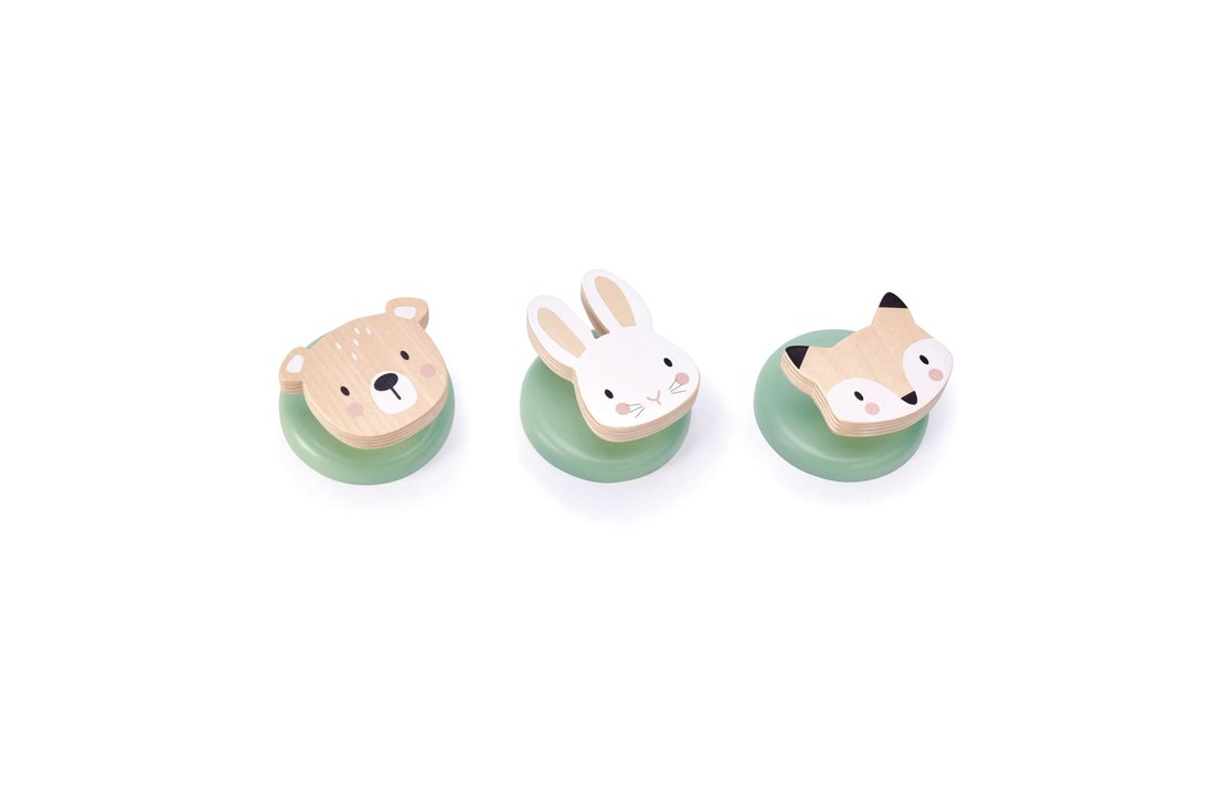 Set 3 Houten Muurhaakjes Woud - Tender Leaf Toys