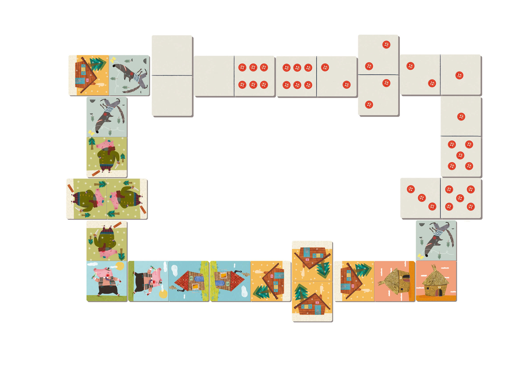 Dominospel 3 Biggetjes - Londji