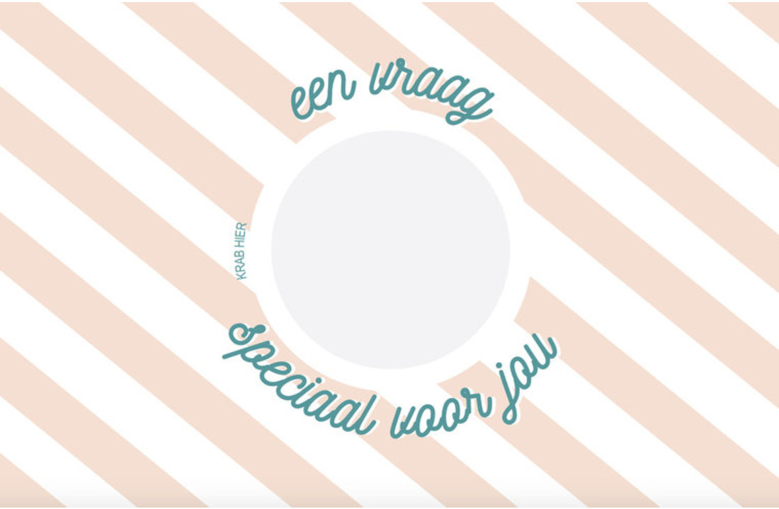 Kraskaart 'een vraag' Roze - Minimou