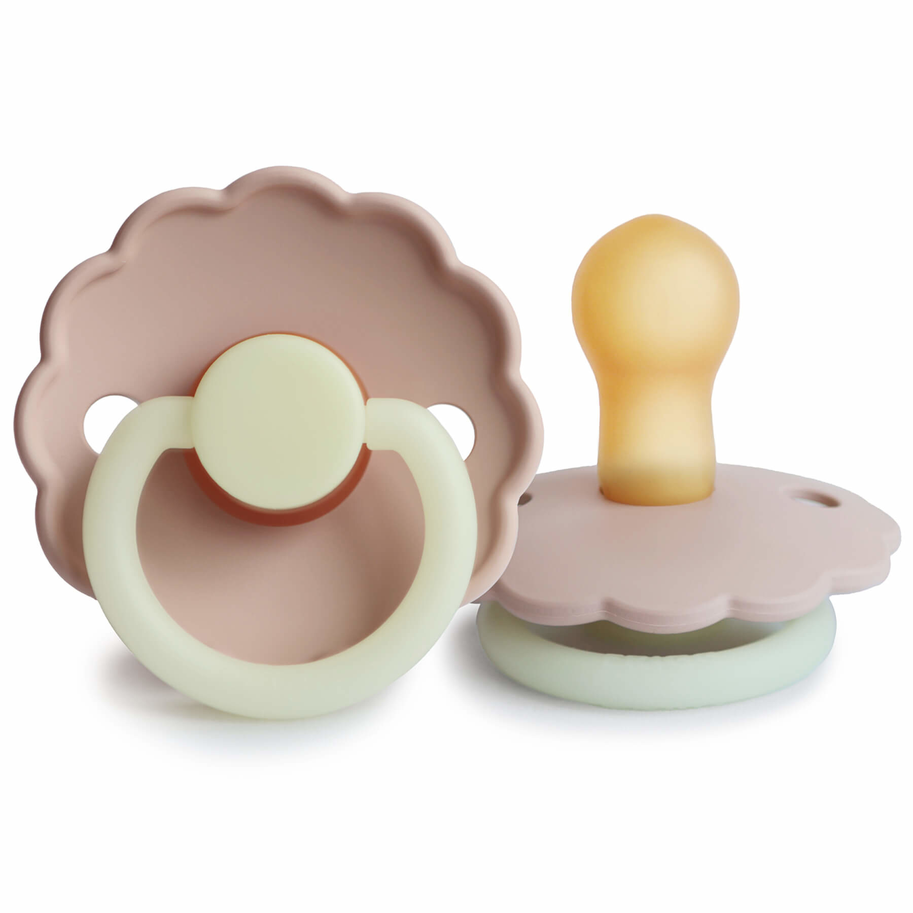 Frigg Daisy NIGHT Latex Fopspeen 0-6 M - Blush
