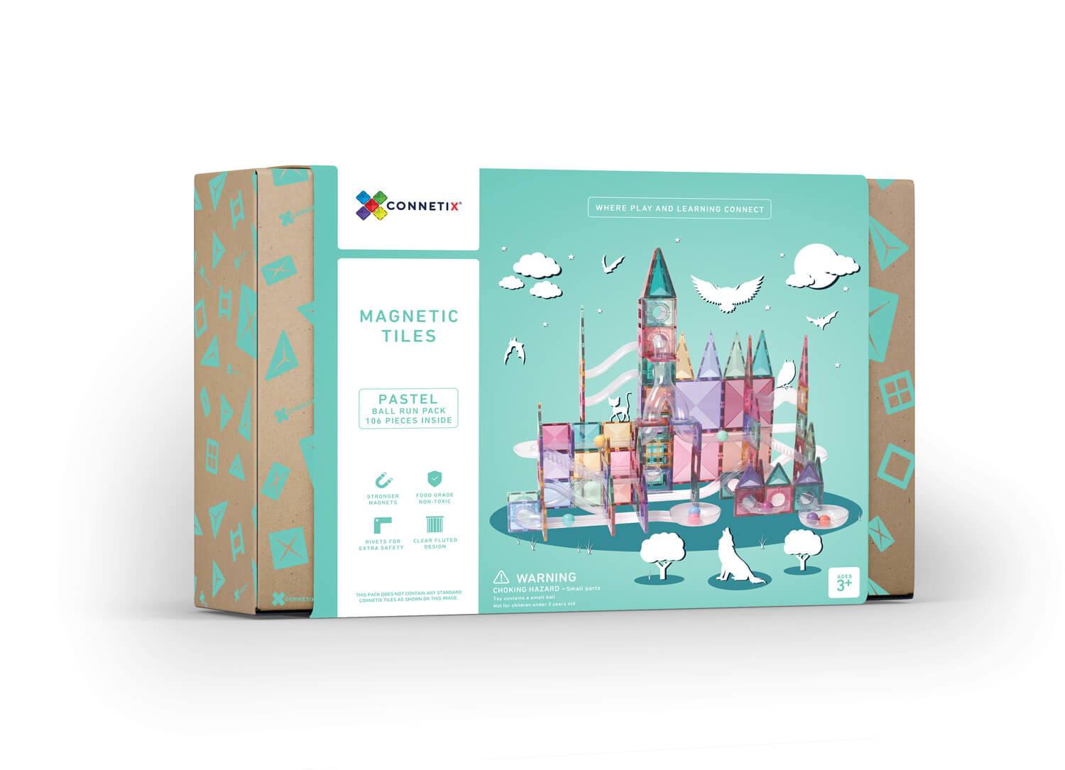 Connetix Tiles Pastel - Ball Run 106 Stuks