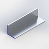 Hoekprofiel aluminium gelijkzijdig 30x30x2 mm - 6060 T6 - AL brut - blank - onbehandeld - ruw ALU