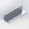 Hoekprofiel aluminium gelijkzijdig 50x50x4 mm - AL brut - blank - onbehandeld - ruw ALU