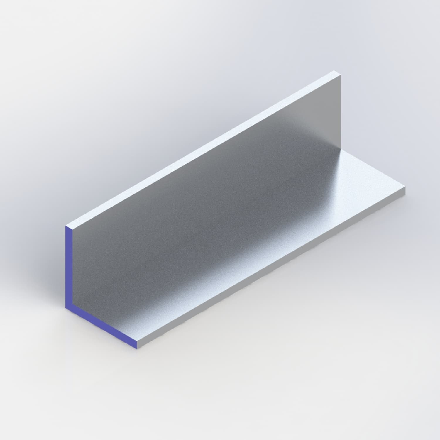 Hoekprofiel aluminium gelijkzijdig 35x35x2 mm - 6060 T6 - AL brut - blank - onbehandeld - ruw ALU