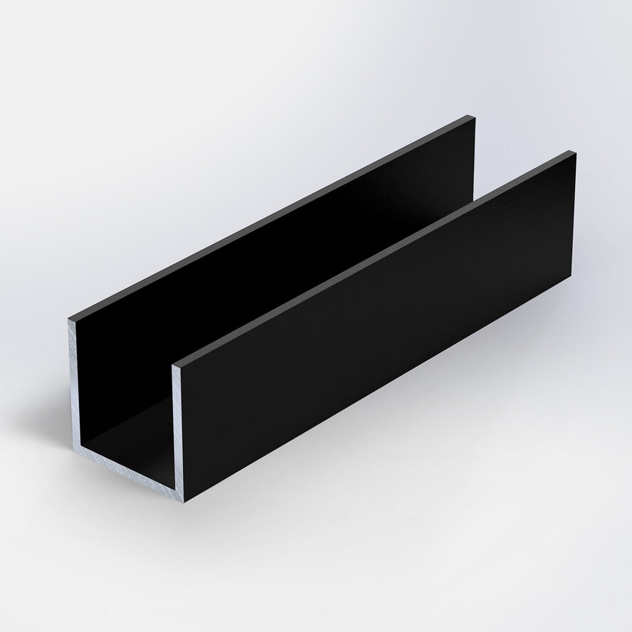 Zwart aluminium U-profiel - 30x30x30x3 mm - gecoat in RAL 9004 of 9005 - 6060 T6 - zwarte alu U-strip, -lijn, -lijst (afwerk- & afdek profiel voor kantafsluiting & randbescherming) Zwart aluminium U-profiel - 30x30x30x3 mm - gecoat in RAL 9004 of 9005 - 6060 T6 - zwarte alu U-strip, -lijn, -lijst (afwerk- & afdek profiel voor kantafsluiting & randbescherming)