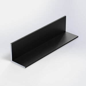 Aluminium hoekprofiel zwart - 25x25x2 mm