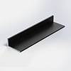 Zwart aluminium L-profiel - 30x20x2 mm - gecoat in RAL 9004 of 9005 - 6060 T6 - zwarte alu L-lijn, -strip, -lijst / hoekbeschermer (afsluit-, afwerk- & afdek profiel)