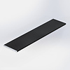 Zwarte aluminium strip - 35x2 mm (massief) - gecoat in RAL 9004 of 9005 - 6060 T6 - zwarte alu platstaf (afsluit-, overgangs-, afdek- & afdeklat / -lijn / -lijst / -profiel)