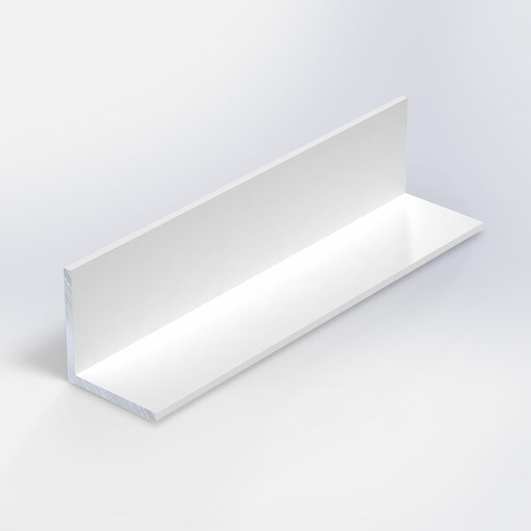 Aluminium hoekprofiel wit - 15x15x2 mm