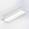 Wit aluminium hoekprofiel - 80x80x3 mm - 6060 T6 - Alu hoek profiel gelijk(zijdig) - wit gecoat - RAL 9016, 9010 of 9001