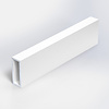 Witte aluminium koker - 25x15x2 mm (rechthoekig) - 6060 T6 - Alu rechte buis / kokerprofiel - wit gecoat - RAL 9016, 9010 of 9001
