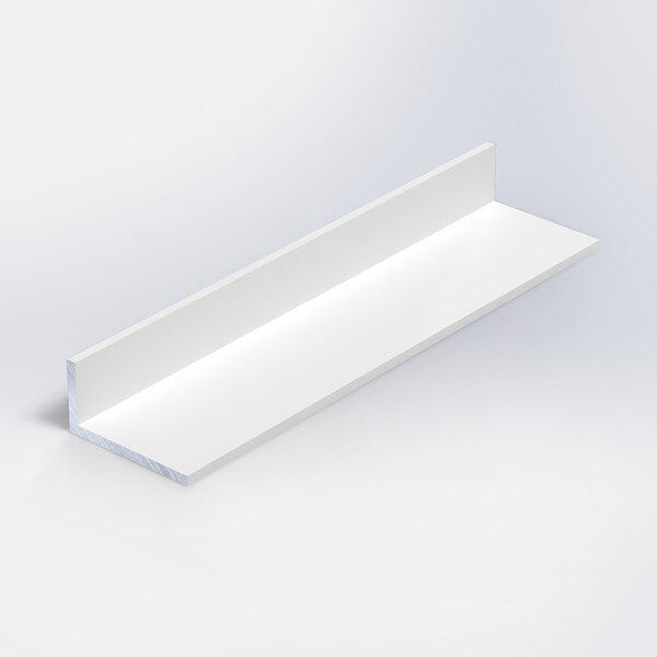 Aluminium L-profiel wit - 40x30x2 mm
