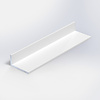 Wit aluminium L profiel - 60x40x2 mm - 6060 T6 - Alu hoek profiel ongelijk(zijdig) - wit gecoat - RAL 9016, 9010 of 9001