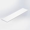 Witte aluminium strip - 25x3 mm (massief) - gecoat in RAL 9016, 9010 of 9001 - 6060 T6 - witte alu platstaf (afsluit-, overgangs-, afdek- & afdeklat / -lijn / -lijst / -profiel)