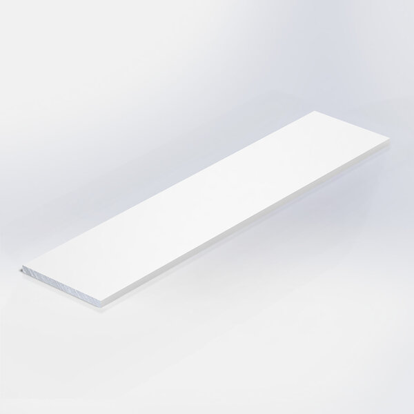 Aluminium strip (massief) wit - 25x3 mm