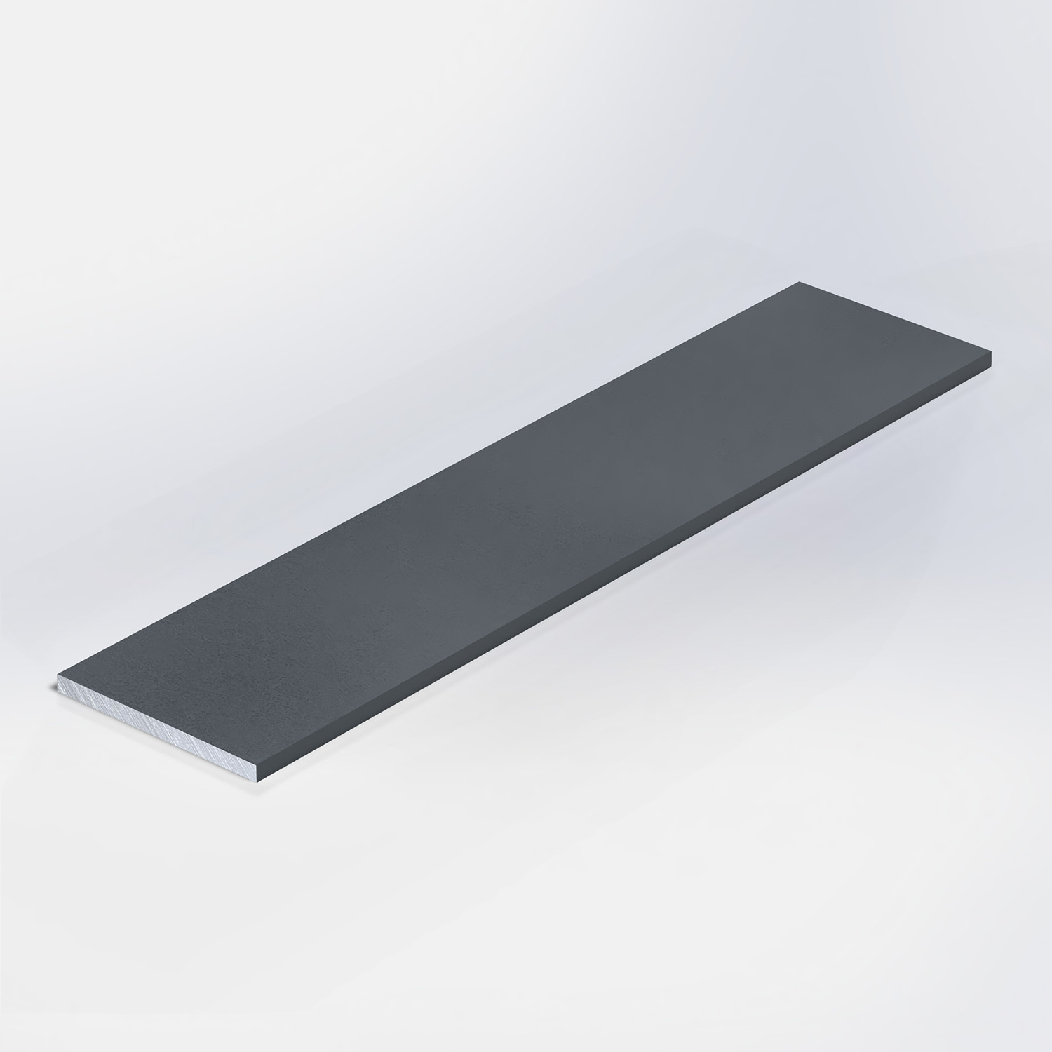 Antraciet aluminium strip - 10x3 mm - 6060 T6 - Alu plat massief (platstaf) - antraciet gecoat - RAL 7016 of 7021