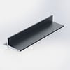 Antraciet aluminium L-profiel - 50x20x3 mm - gecoat in RAL 7016 of 7021 - 6060 T6 - alu L-lijn, -strip, -lijst / hoekbeschermer (afsluit-, afwerk- & afdek profiel)