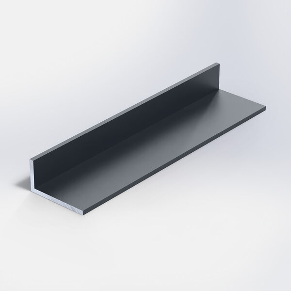 Aluminium L-profiel antraciet - 25x10x2 mm