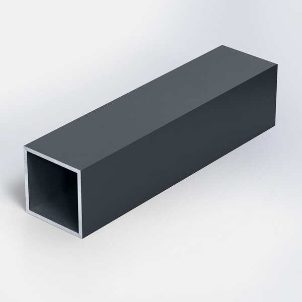 Aluminium koker antraciet - 25x25x2 mm - vierkant