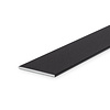 Zwarte aluminium strip - 50x3 mm (massief) - gecoat in RAL 9004 of 9005 - 6060 T6 - zwarte alu platstaf (afsluit-, overgangs-, afdek- & afdeklat / -lijn / -lijst / -profiel)
