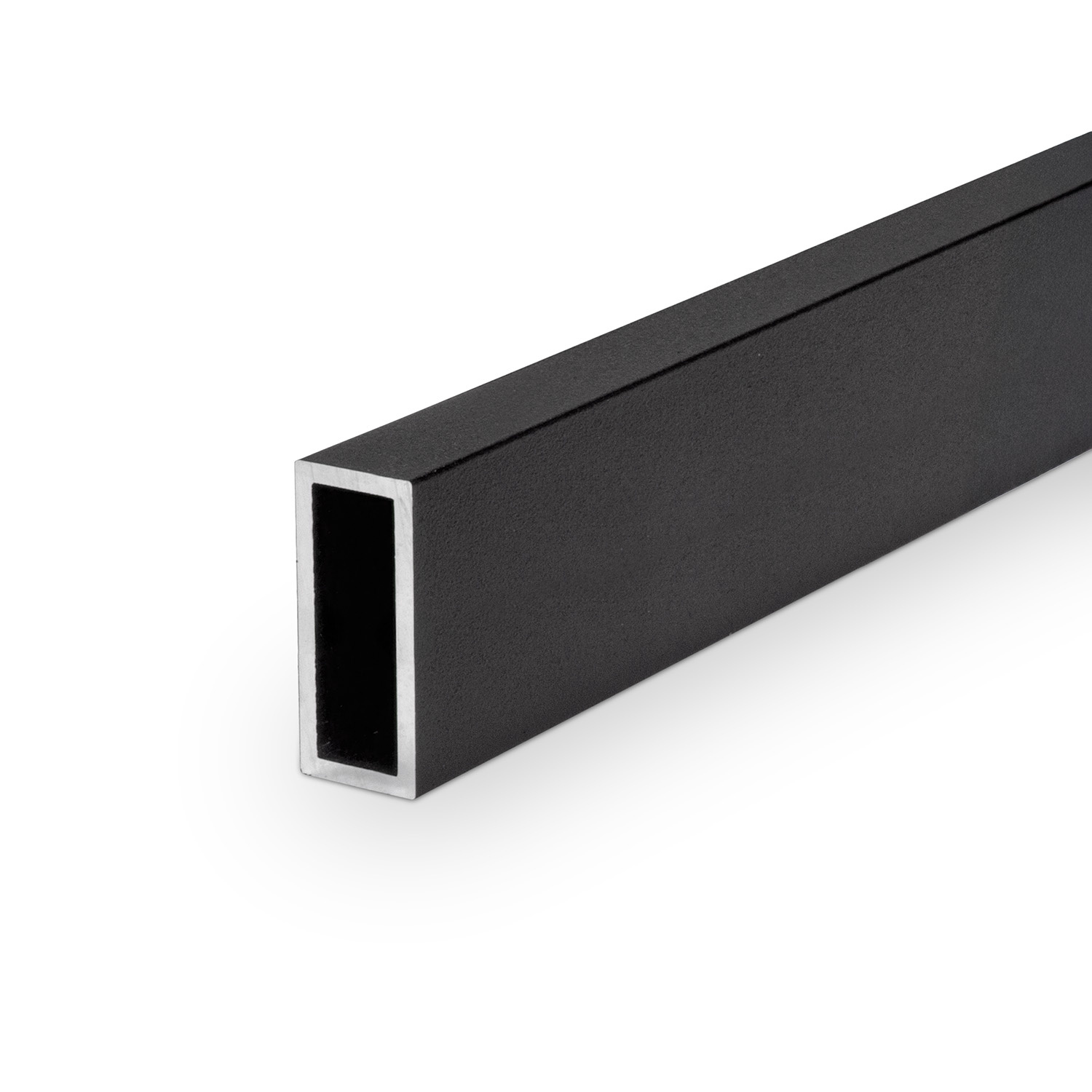 Zwarte aluminium koker - 30x15x2 mm (rechthoekig) - 6060 T6 - Alu rechte buis / kokerprofiel - zwart gecoat - RAL 9005