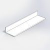 Aluminium L profiel in RAL kleur naar wens - 40x15x2 mm - 6060 T6 - Alu hoek profiel ongelijk(zijdig) - in kleur gecoat