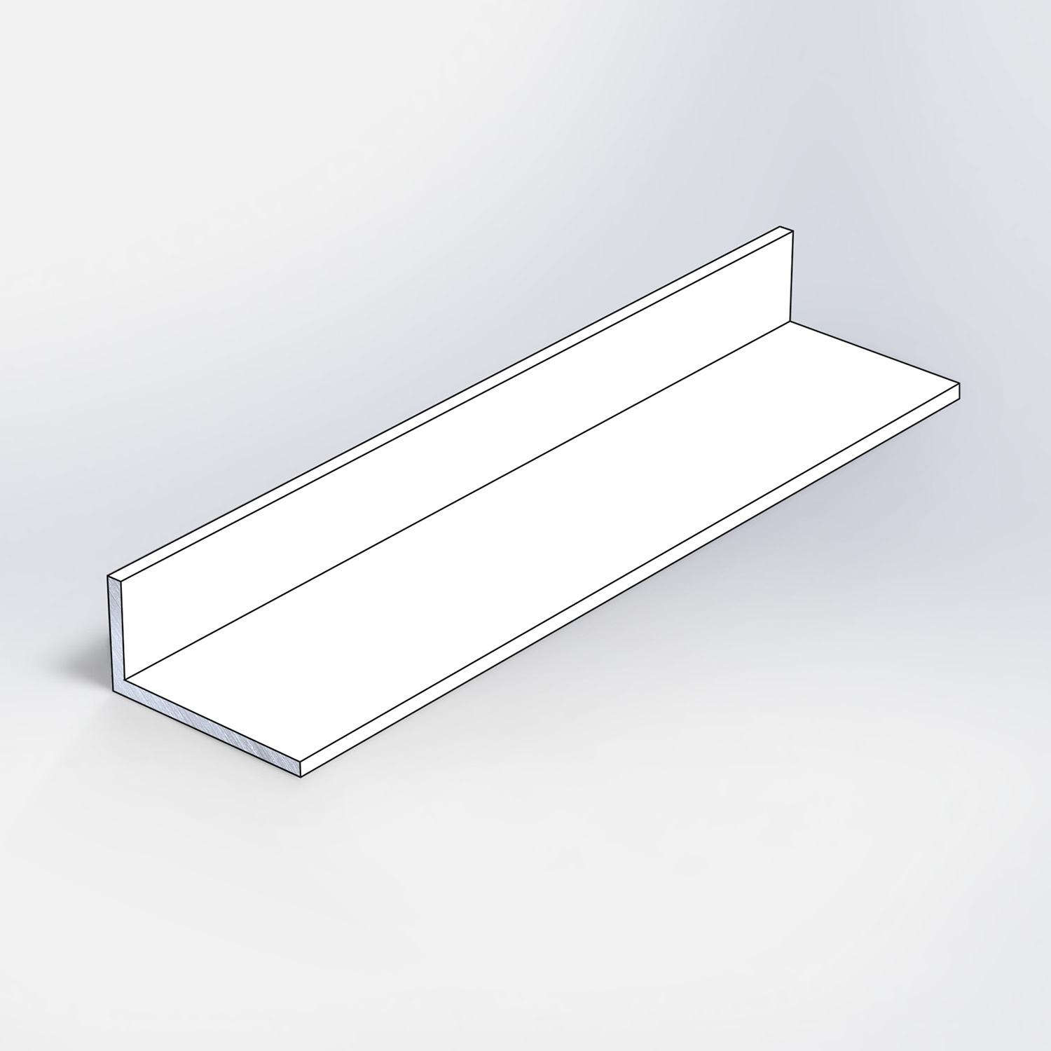 Aluminium L profiel in RAL kleur naar wens - 60x30x2 mm - 6060 T6 - Alu hoek profiel ongelijk(zijdig) - in kleur gecoat
