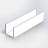 Aluminium U profiel in RAL kleur naar wens - 25x25x25x3 mm - 6060 T6 - Alu U profiel gelijk(zijdig) - in kleur gecoat