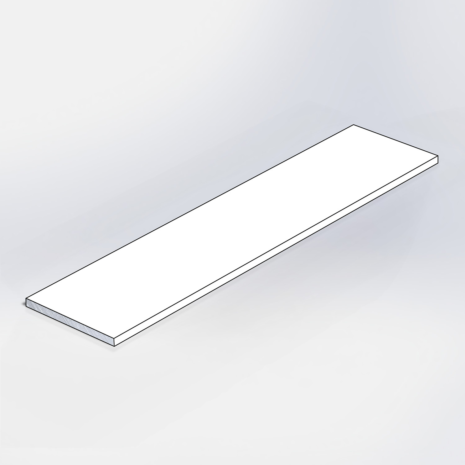 Aluminium strip in RAL kleur naar wens - 30x3 mm - 6060 T6 - Alu plat massief (platstaf) - in kleur gecoat