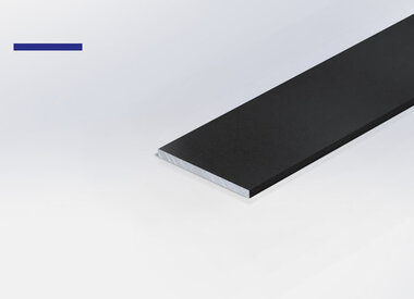 Alu strip - zwart gecoat