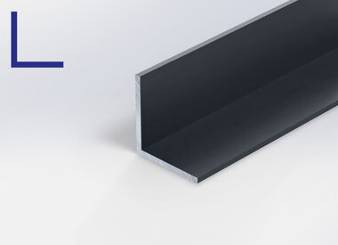 Alu hoekprofiel - antraciet gecoat