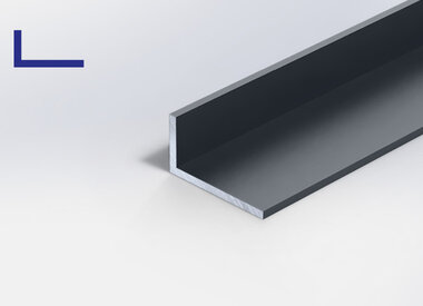 Alu L-profiel - antraciet gecoat