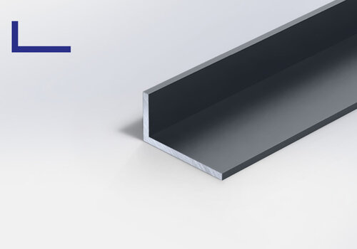 Een aluminium L profiel met antraciet coating bestelt u - op maat - bij ALUMINIUMvakman.nl - Bekijk hier alle donkergrijze alu L-profielen - in RAL 7021 of 7021!